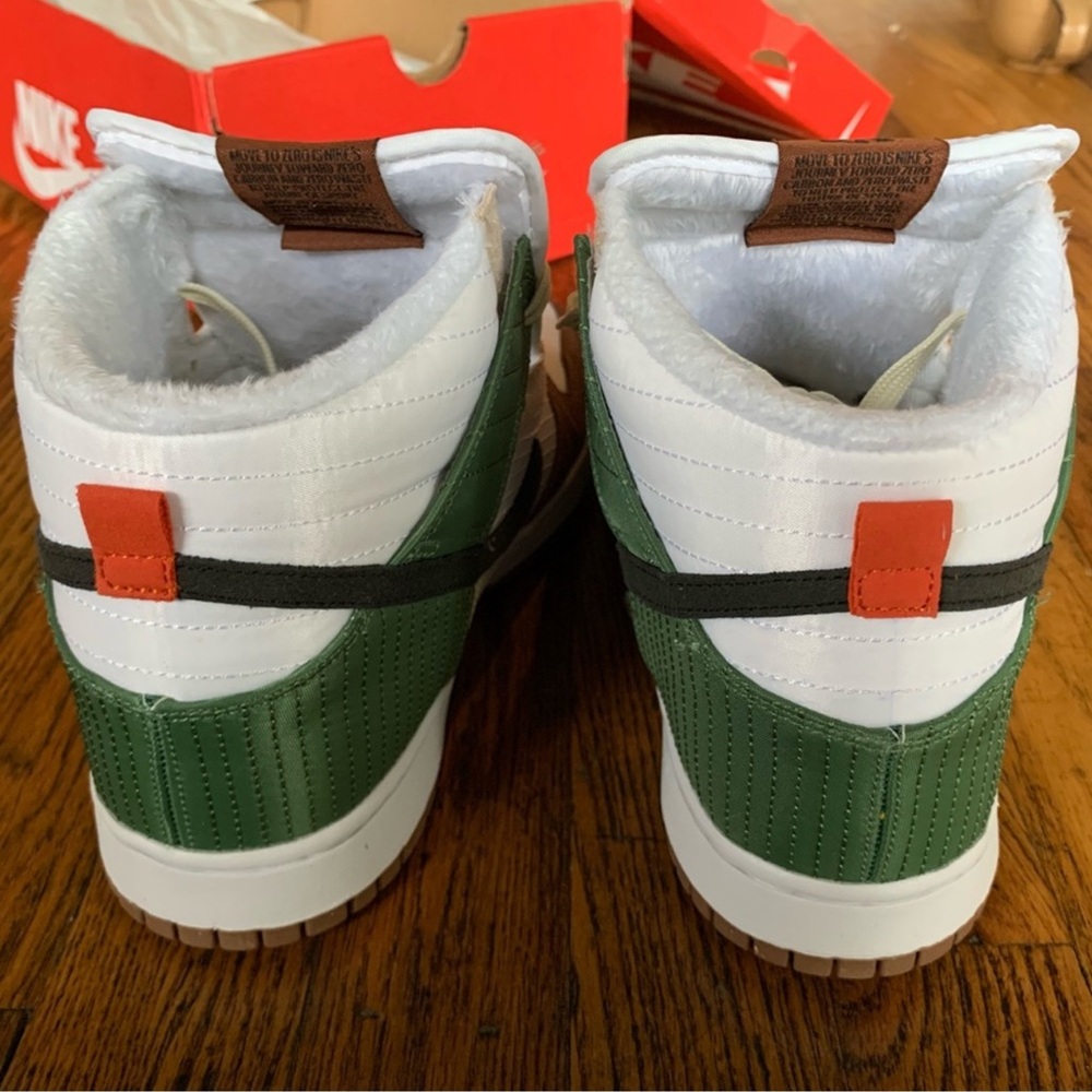 Nike Dunk High SE White Green Brown Black - Picture 3 of 4